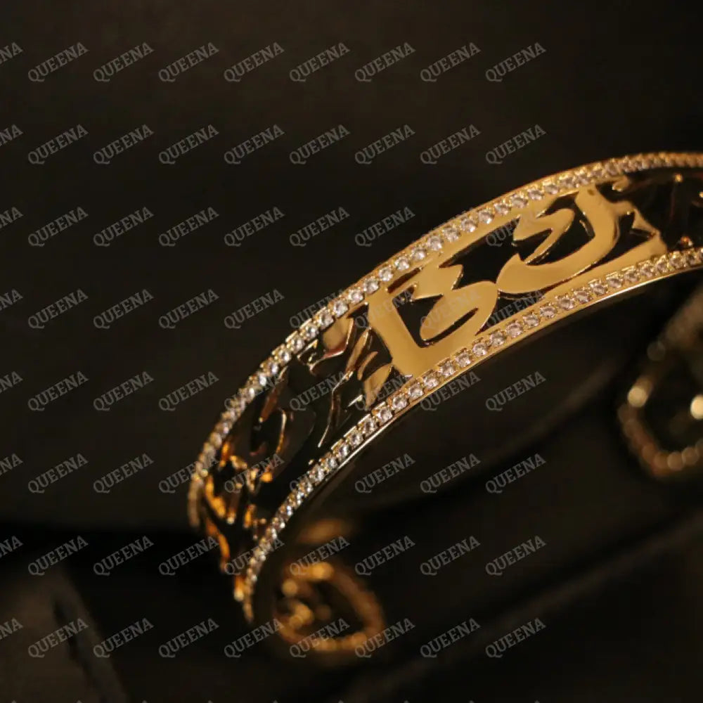 Unique Bracelet Design “فَاصْبِرْ لِحُكْمِ رَبِّكَ فَإِنَّكَ بِأَعْيُنِنَا” written in Arabic Calligraphy - adjustable