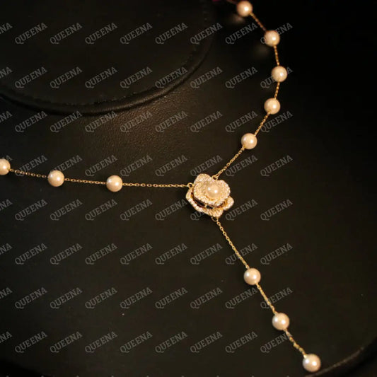 Unique ROSE Flora Pearls Necklace Necklaces