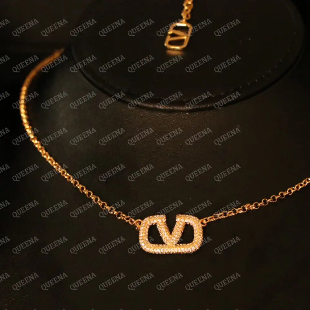 Valentina Choker Necklace Studded with Zircons Necklaces